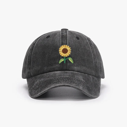 Sunflower Baseball Cap Embroidered Plant Dad Trucker Hat