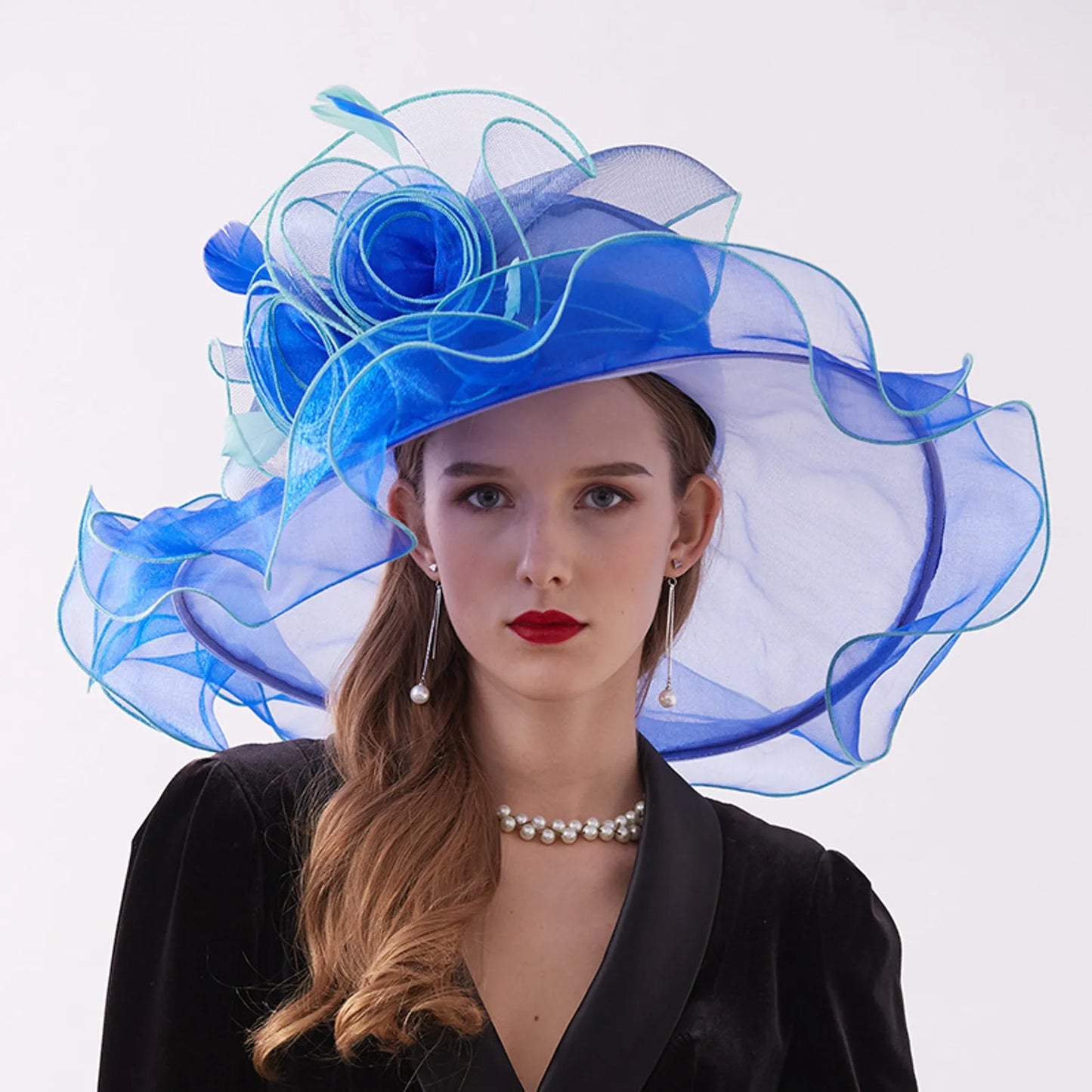 Elegant Women Sun Hat Organza Fedoras Summer Sun Hats