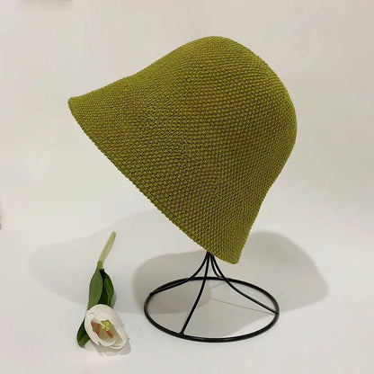 Versatile Bucket Hat Women Summer Hat Weave Sun Hat