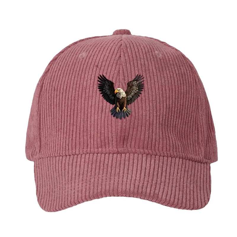 Corduroy Baseball Cap Men American Eagle Design Patriotic Wildlife Sun Hat
