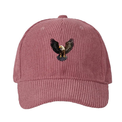 Corduroy Baseball Cap Men American Eagle Design Patriotic Wildlife Sun Hat