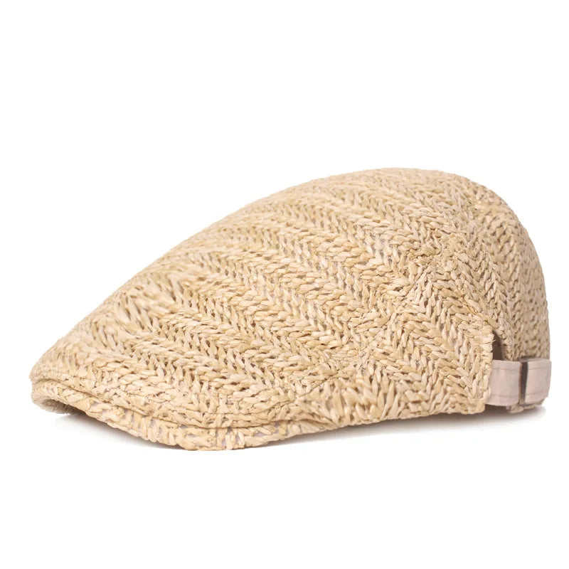 New Knitted Beret Women Men Summer Breathable Newsboy Hats