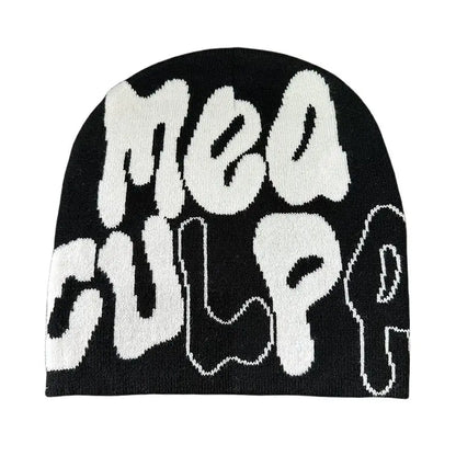 Mea Culpa Knitting Beanies Hat For Women Men
