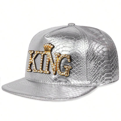 Unisex King Pattern Leather Hip-Hop Hats Spring Autumn
