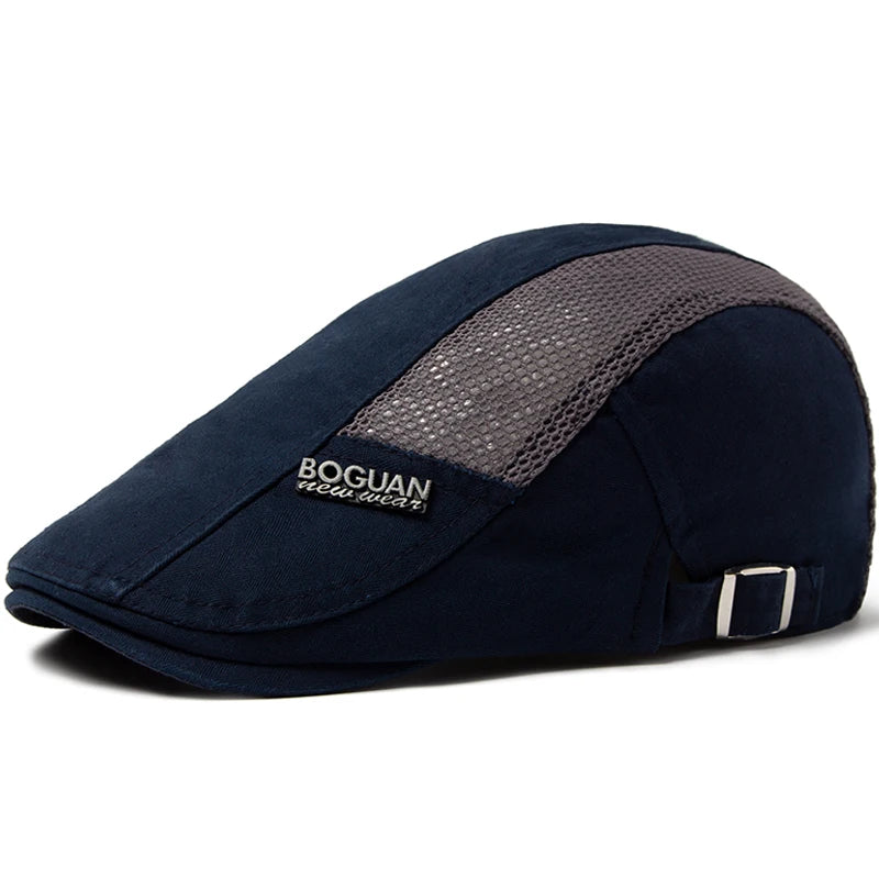 Mesh Cap Beret For Men Fashion Letter Label Berets Summer Cotton