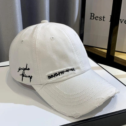 Celebrity Fashion Embroidery Hole Sunscreen Baseball Cap Women