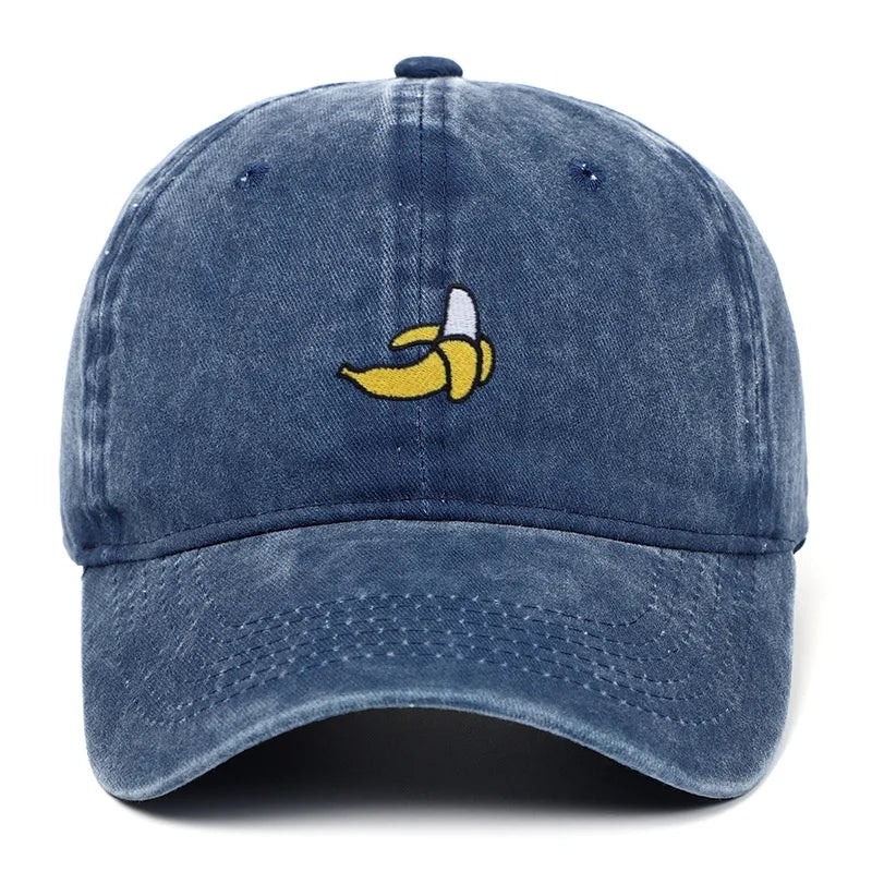 Banana Embroidered Baseball Hats for Men and Women