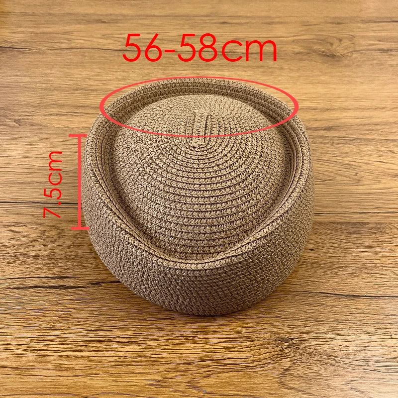 Airline Stewardess Flight Attendant Vintage Pillbox Hat Fashion Summer Straw Beret Hat