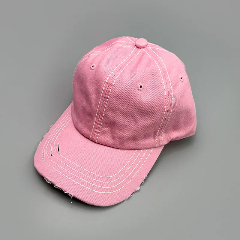Men And Women Solid Color Soft Cotton Sport Sun Hat