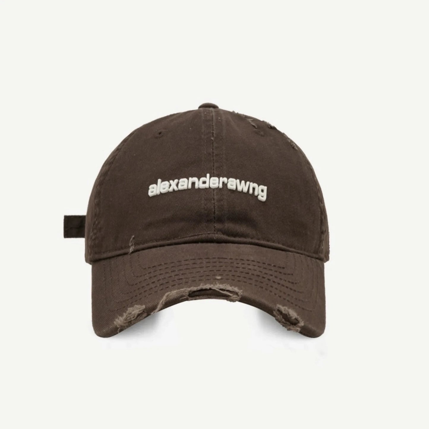 Ripped Letter Embroidery Trendy Baseball Cap Children Soft Top Showing Face Small Couple Big Head Casual Cap Men