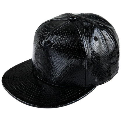 Hip Hop Caps Men Women PU Leather Adjustable