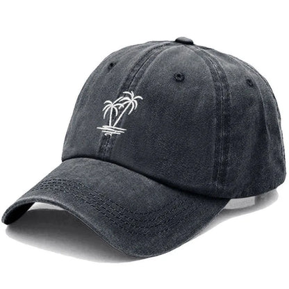 Coconut Tree Embroidery Baseball Cap