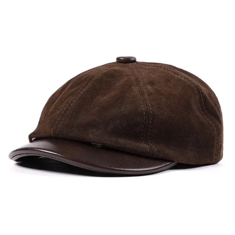 Matte Suede Sheepskin Beret