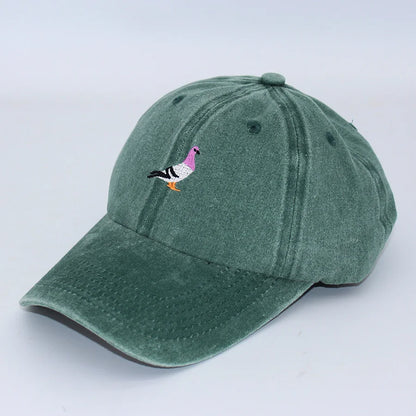 Embroidery Pigeon Spring Vintage Baseball Caps