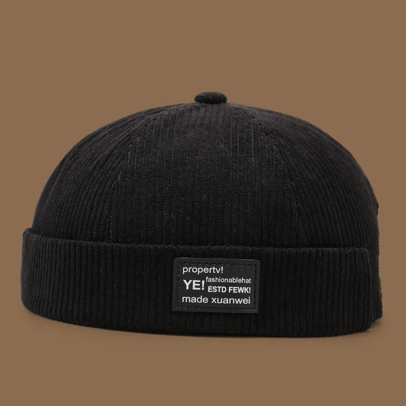 Autumn And Winter Corduroy Brimless Casual Hat