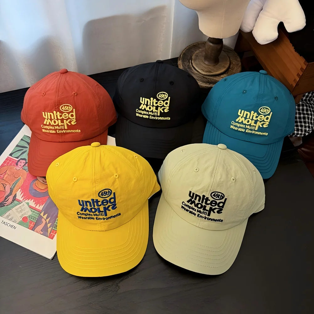 Letter Design Quick Dry Face Slimming Baseball Cap