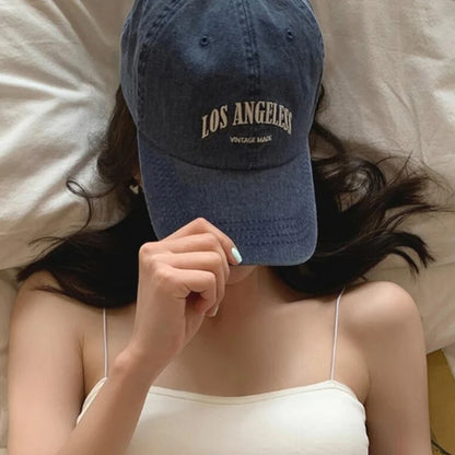 Retro Washed Cotton Baseball Cap Men Women