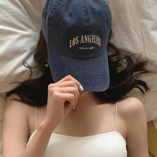 Retro Washed Cotton Baseball Cap Men Women