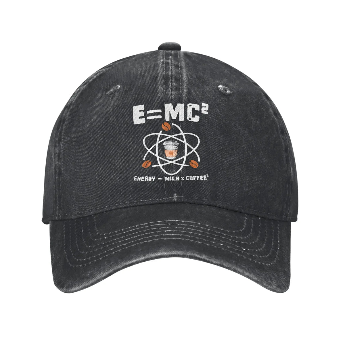 Energy Equals Coffee Baseball Caps