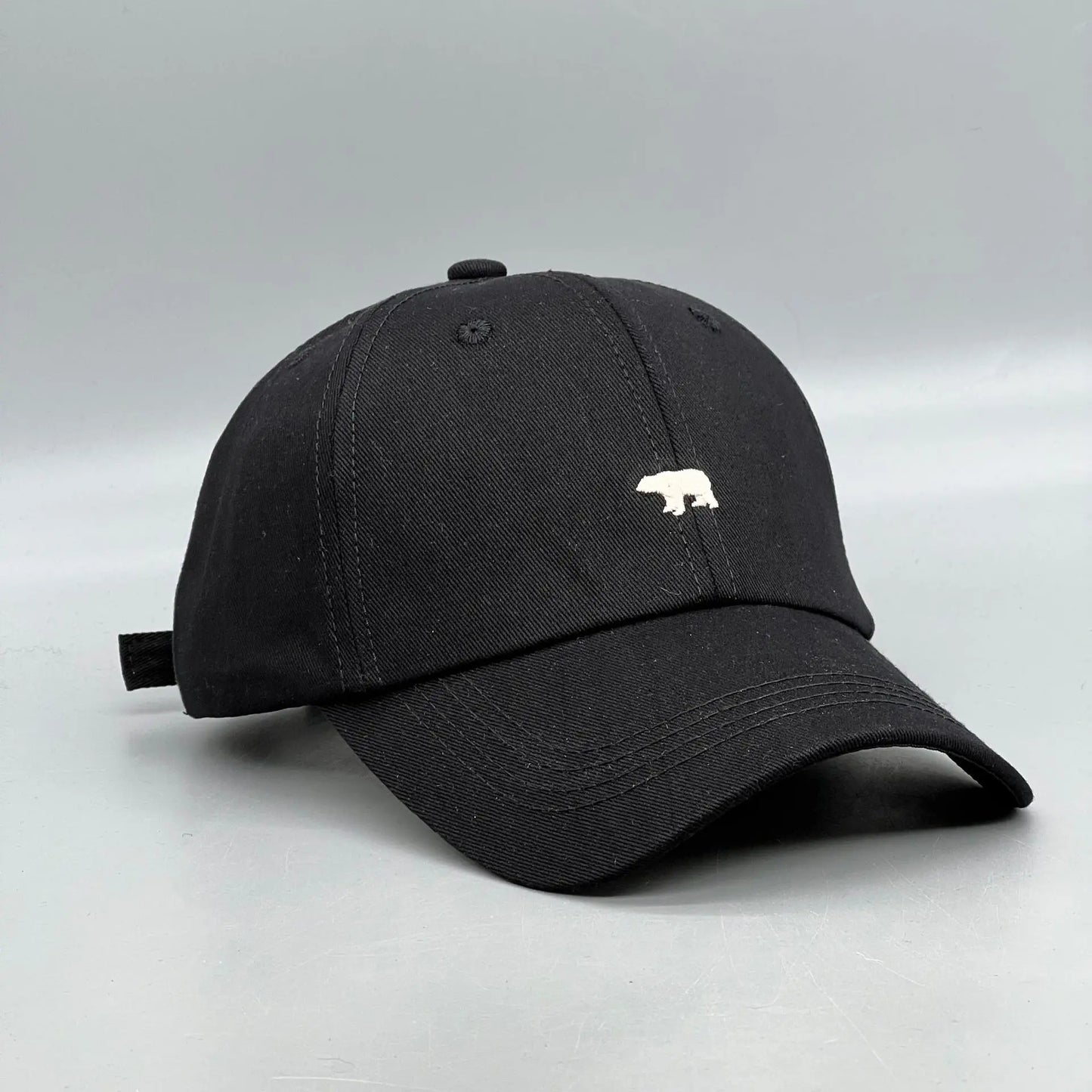Polar Bear Embroidery Sun Hat Cotton Baseball Cap Lightweight