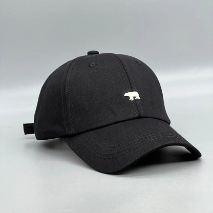 Polar Bear Embroidery Sun Hat Cotton Baseball Cap Lightweight