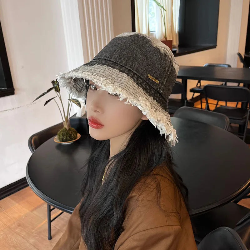 Outdoor Big Head Retro Basin Cap Travel Sunshade Street Basin Caps