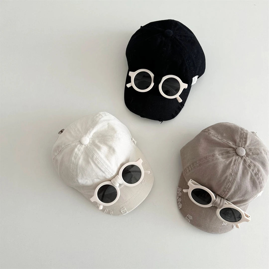 2026 New Spring Kids Baseball Cap Minimalist 3 Colors Children Peaked Cap