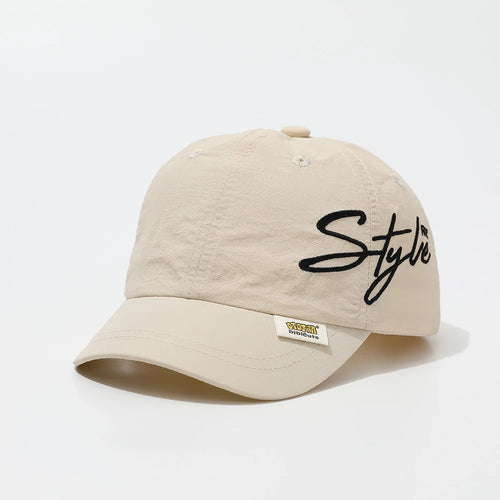 Children's Summer Lightweight Side Written Embroidery Style Quick Drying Baseball Cap Suitable For Outdoor