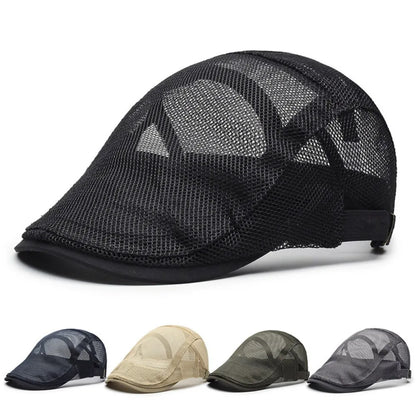 Summer Hollow Mesh Beret Breathable Sun Hat