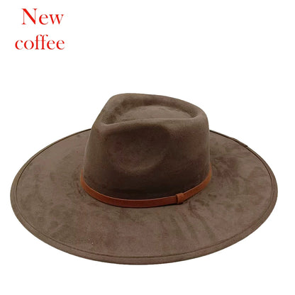 Suede Fedora Painting Felt Hats For Men And Women