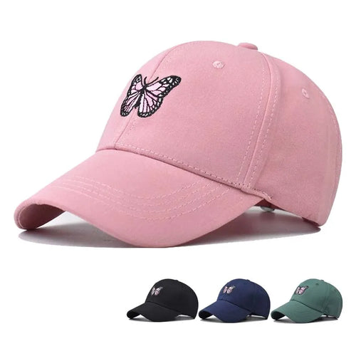 Embroidery Butterfly Baseball Cap Women's Spring Summer