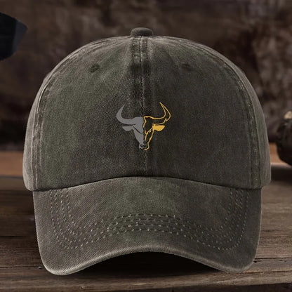 Fashionable Bull Head Printed Baseball Hat Multi functional Outdoor Leisure Fishing Hat