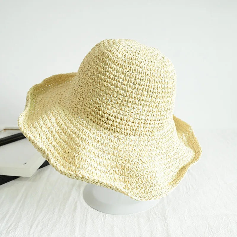 Beach Korean Straw Hat Summer Women Visor Bucket Hat