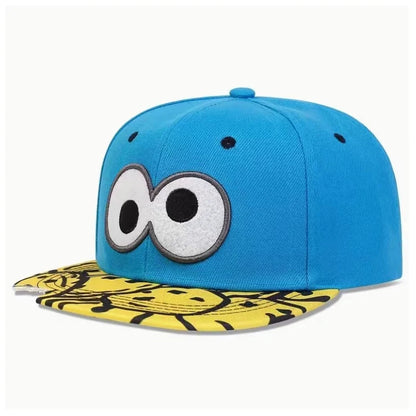 Fashionable Eye Embroidered Flat Edge Hat Men's Personalized Street HipHop Hat Women's