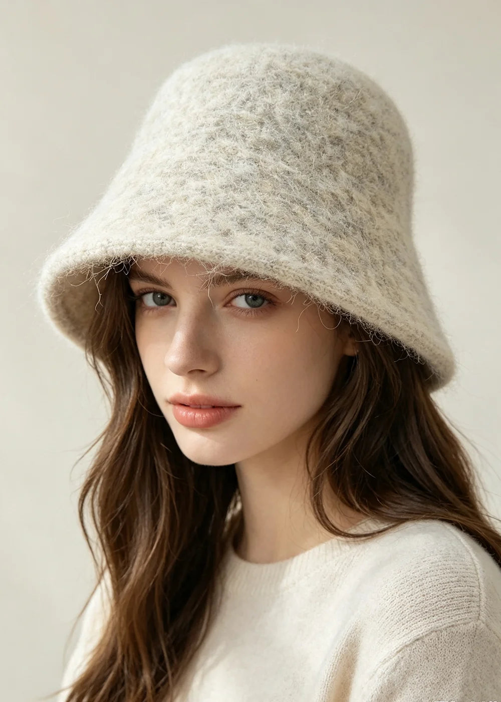 2026 New Y2K Autumn Winter Wool Bucket Hat Women