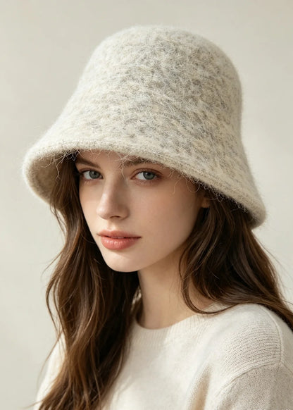 2026 New Y2K Autumn Winter Wool Bucket Hat Women
