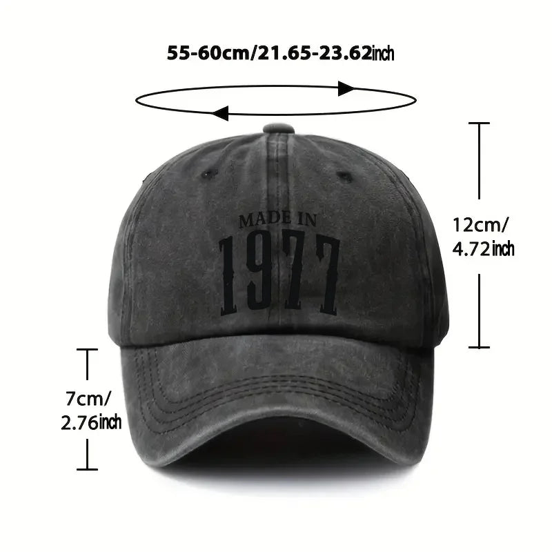 A Vintage 1977 Printed Washed Hat