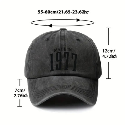 A Vintage 1977 Printed Washed Hat