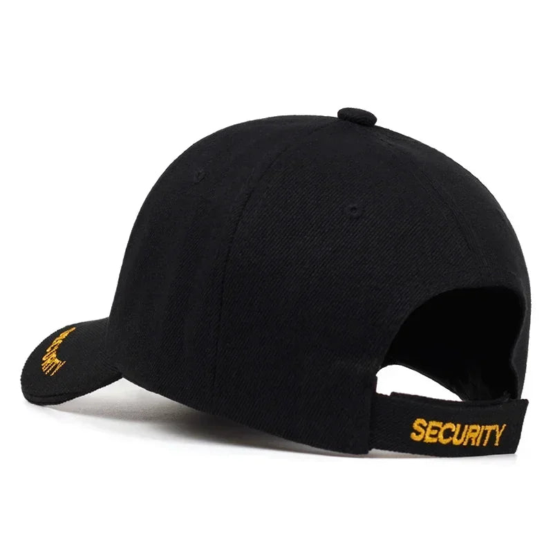 Unisex Security Letter Embroidery Baseball Caps Spring and Autumn