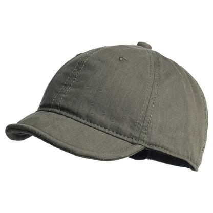 Vintage Short Brim Cotton Baseball Cap Men Women Dad Hat