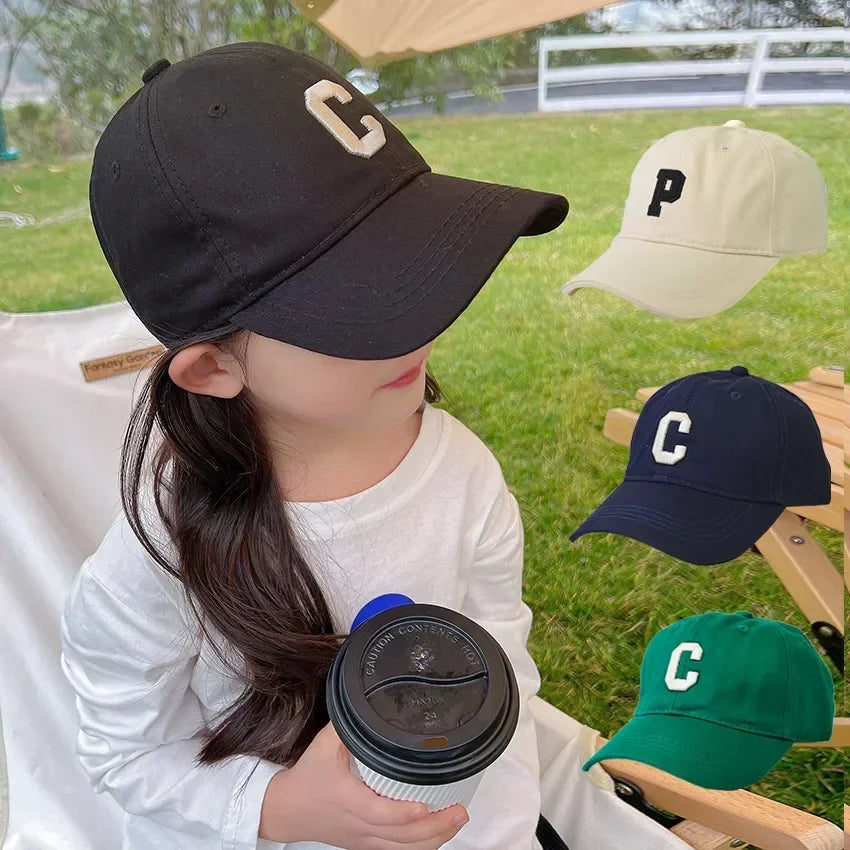 Kids Baseball Cap Korean Children Peaked Hat Cotton Boy Girl Outdoor Sun Visors Solid Color Baby Caps