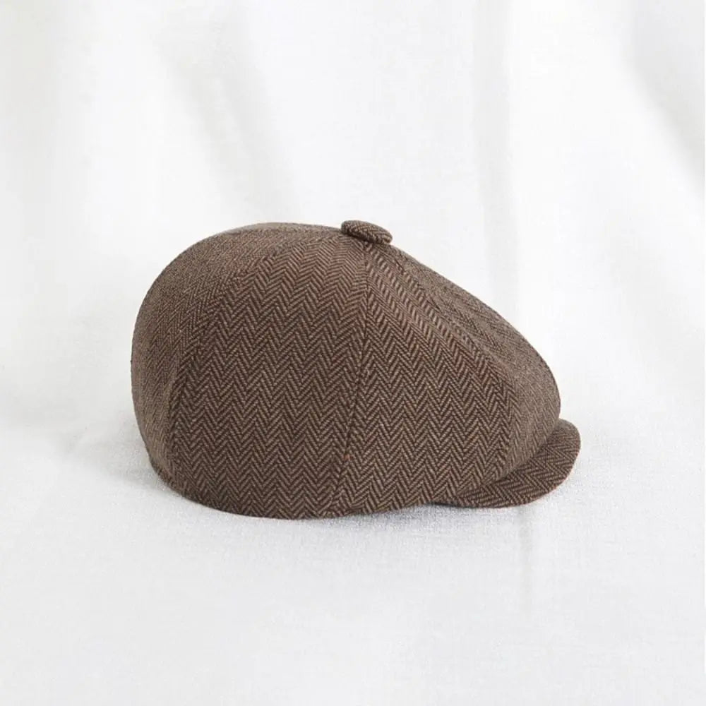 New Tweed Kids Beret Cap Vintage Style Cute Retro Newsboy Hat