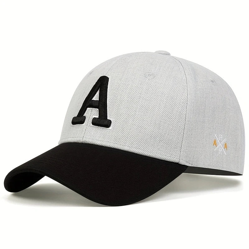 Unisex A Letter Side AR Embroidery Baseball Caps Spring And Autumn