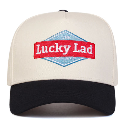 Unisex Lucky Lad Letter Embroidery Baseball Caps Spring and Autumn