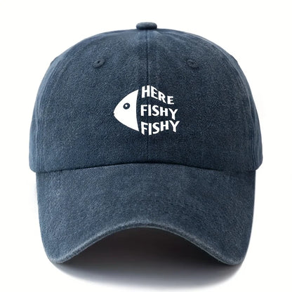 Men's and Women's Printed Fish Head Baseball Caps