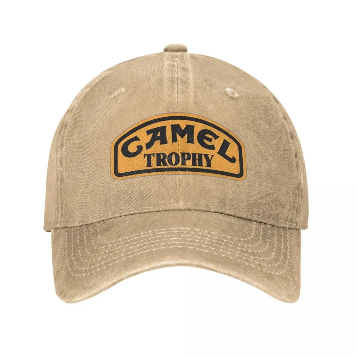 Camel Trophy Classic Logo Baseball Cap Vintage Distressed Denim Washed Snapback Cap