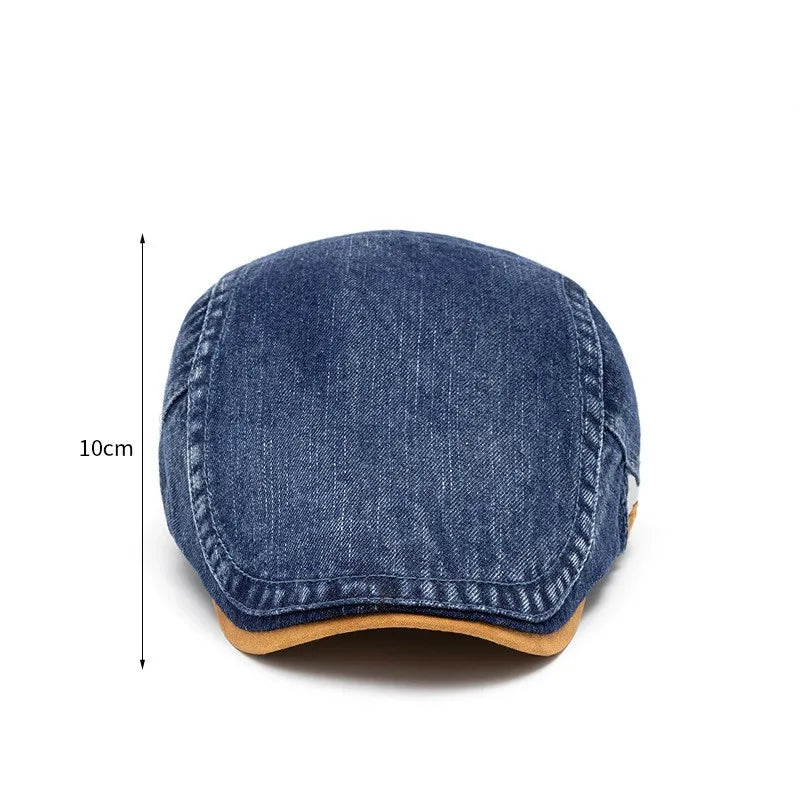 Four Seasons Cotton Solid Newsboy Caps Men Flat Peaked Cap Women