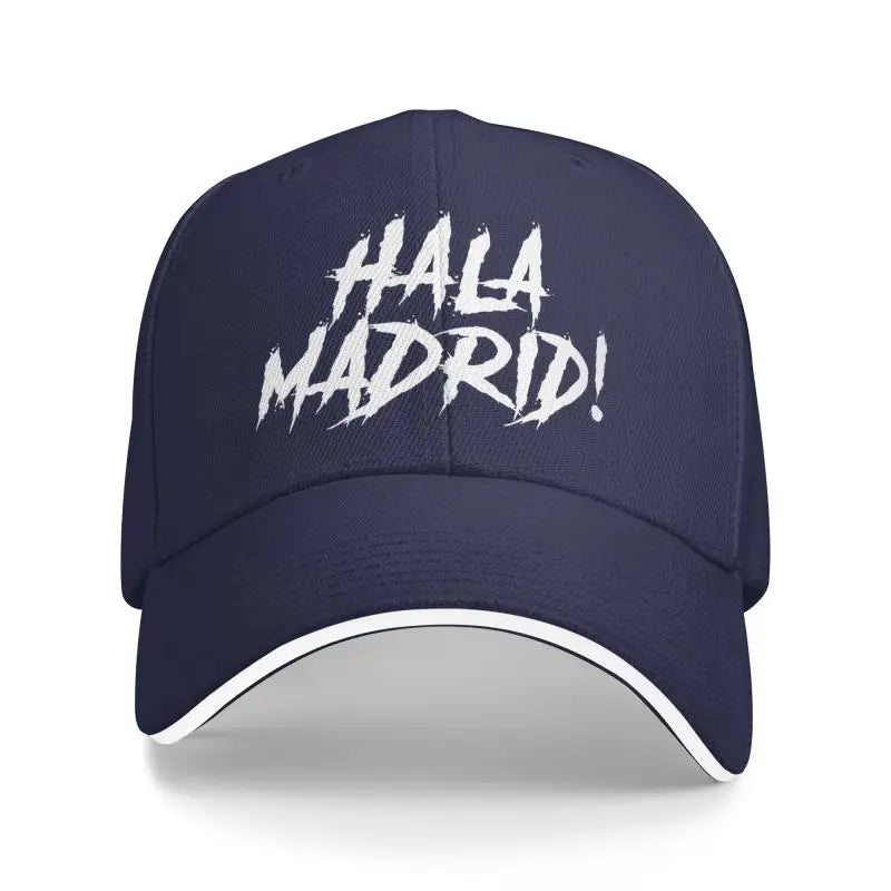 Hala Madrid Letters Print Sandwich Baseball Cap