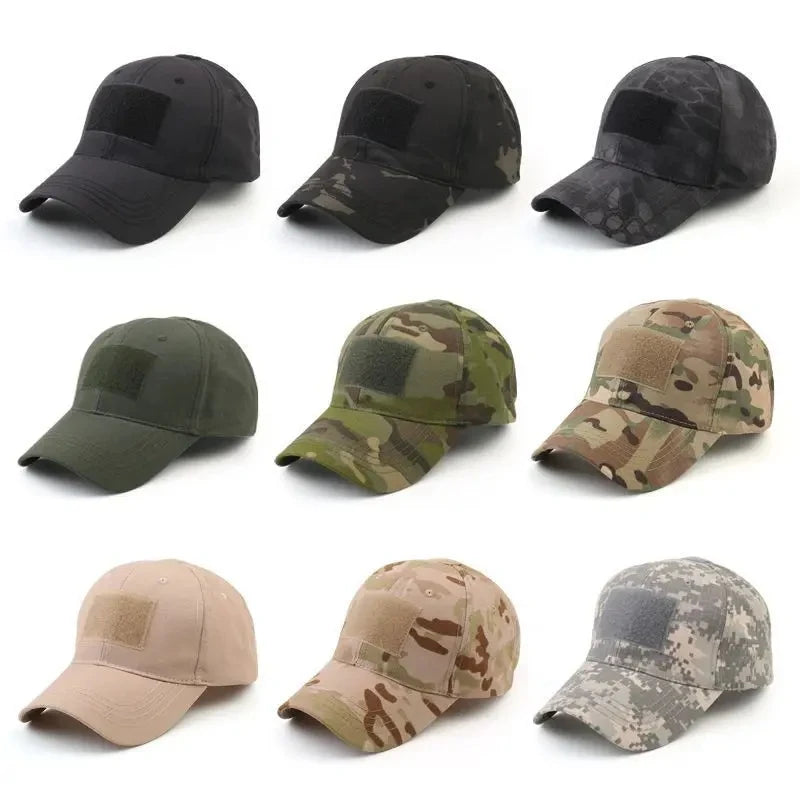 Men Baseball Cap Camouflage Sports Cap Adjustable Hats For Hunting Fishing