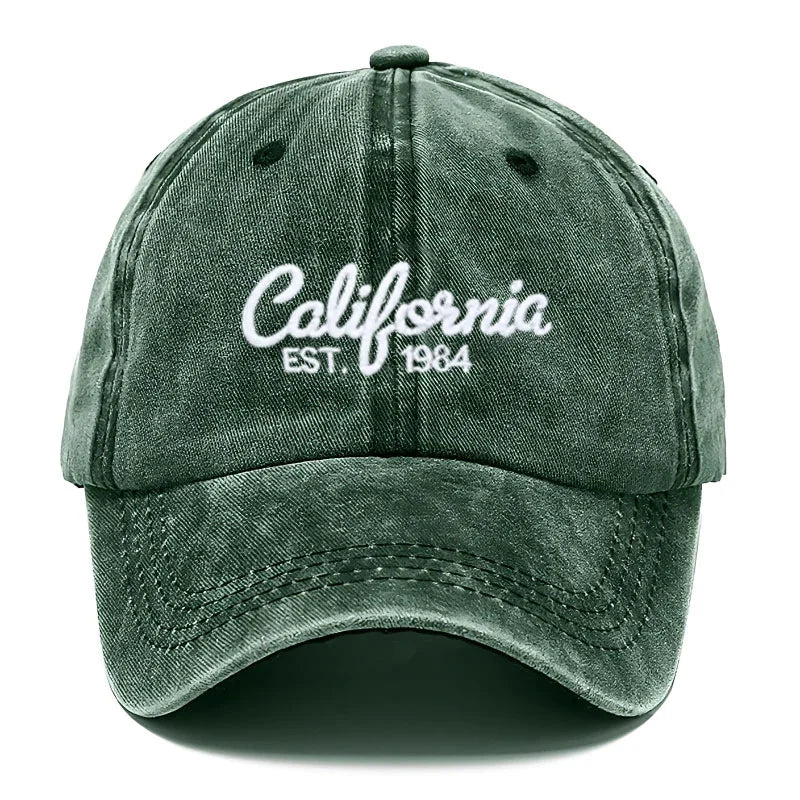 Cotton Baseball Cap California Embroidered Unisex Vintage